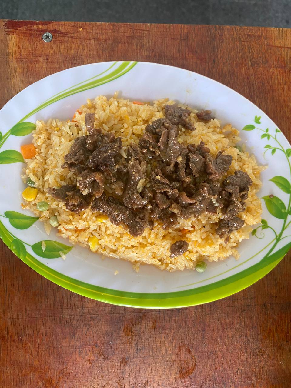 បាយឆាសាច់គោ